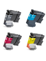 Multipack Drucker-Patronen kompatibel Brother (LC-521 VAL) BK+C+M+Y, Brother DCP-J 1260W/1300/1310/1313/1360/1460DW