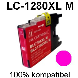 Drucker-Patrone kompatibel Brother (LC-1280XL M) Magenta MFC-J 5910DW/MFC-J 6510DW/MFC-J 6710DW/MFC-J 6910DW