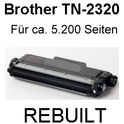 Toner-Patrone rebuilt Brother (TN-2320 XXL) Black, DCP L 2500 D/L 2500 Series/L 2520 DW/L 2540 DN/L 2560 DW/DCP L 2700 DW/HL L 2300 D/L 2300 Series/HL L 2320 D/L 2321 D/L 2340 DW/L 2360 DN/L 2360 DW/L 2361 DN/L 2365 DW/L 2380 DW/MFC L 2700 DW/L 2700 Serie