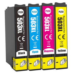 Multipack Drucker-Patronen kompatibel Epson (503XL) BK+C+M+Y, Workfoce WF-2960 DWF/2965 DWF, Expressione Home XP-5200/5205