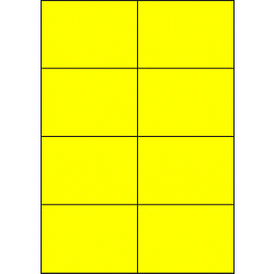 Papier-Etiketten, 105x74 mm, gelb, 400 Etiketten, 50 Blatt A4 / Pack 