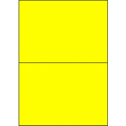 Papier-Etiketten, 210x148 mm, gelb, 100 Etiketten, 50 Blatt A4 / Pack