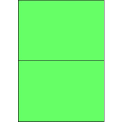 Papier-Etiketten, 210x148 mm, grün, 100 Etiketten, 50 Blatt A4 / Pack 