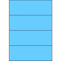 Papier-Etiketten, 210x74 mm, blau, 200 Etiketten, 50 Blatt A4 / Pack 
