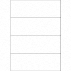 Papier-Etiketten, 210x74 mm, weiss, 400 Etiketten, 100 Blatt A4 / Pack 