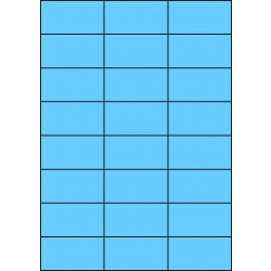 Papier-Etiketten, 70x37 mm, blau, 1200 Etiketten, 50 Blatt A4 / Pack