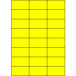 Papier-Etiketten, 70x37 mm, gelb, 1200 Etiketten, 50 Blatt A4 / Pack 