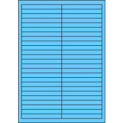 Papier-Etiketten, 97x11 mm, blau, 2500 Etiketten, 50 Blatt A4 / Pack