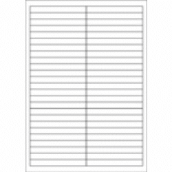 Papier-Etiketten, 97x11 mm, weiss, 2500 Etiketten, 50 Blatt A4 / Pack