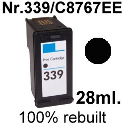 Drucker-Patrone rebuilt HP (NO.339/C8767EE) Black HP Photosmart-2500Series/2570/2575/2600Series/2710/8000Series/8030/8049/8050/8100Series/8150/8400Series/8450/8700Series/8750/D5060/D5065/D5100/D5145/D5155/D5160/B8300/B8330/B8350
