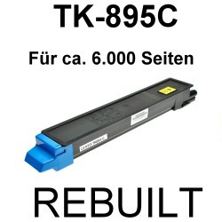 Toner-Patrone rebuilt Kyocera/Mita (TK-895C) Cyan, FS C 8020 MFP/8025 MFP/8520 MFP/8525 MFP