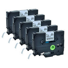 5 x kompatible Brother TZe-211, ( TZ211) P-Touch, schwarz auf weiss, 6mm x 8m, laminiert