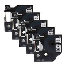 5 x Schriftband kompatible Dymo D1 (40913), Schwarz auf Weiss, 9mm x 7m