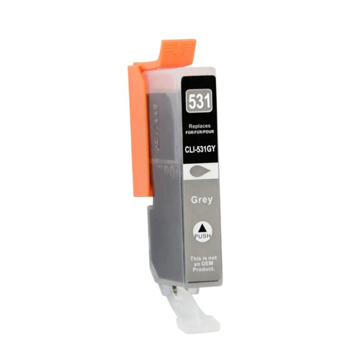 Drucker-Patrone kompatibel Canon (CLI-531 GY) Grey mit XL-Füllung, Canon Pixma TS-8700/8750/8751