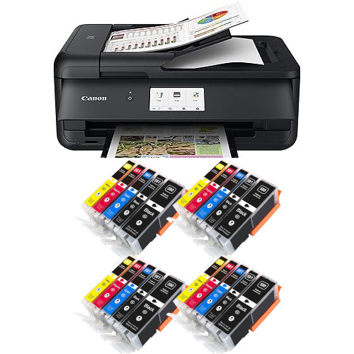 Canon PIXMA TS9550a, A3-Multifunktionsdrucker (schwarz, LAN, WLAN, USB, Kopie) + 20x XXL-Patronen zusätzlich