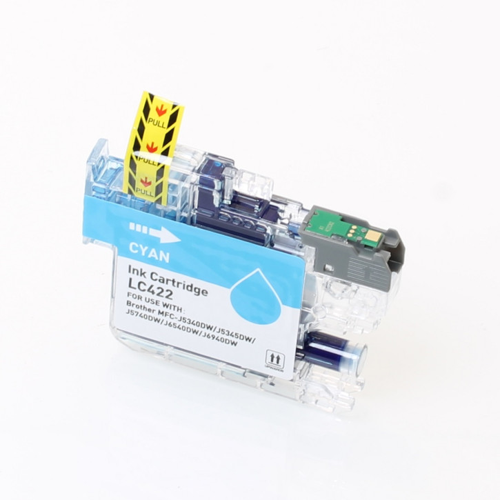 Drucker-Patrone kompatibel Brother (LC-422 XL C) Cyan, Brother MFC-J 5340DW, 5345DW, 5740DW, 6540DW, 6590DW, 6940DW