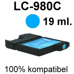 Drucker-Patrone kompatibel Brother (LC-980C) Cyan MFC-250C/255CW/290C/295CN/297C, DCP-145C/163C/165C/167C/195C/197C/365CN/373CW/375CW/377CW