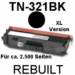 Toner-Patrone rebuilt Brother (TN-321BK) Black MFC L-8600CDW/8650CDW/8850CDW, DCP L-8400CDN/8450CDN, HL L-8250CDN/8300Series/8350CDW/8350CDWT