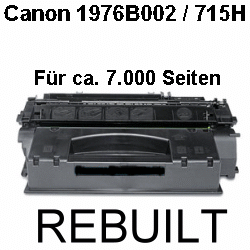 Toner-Patrone rebuilt Canon (715H/1976B002) Black, I Sensys LBP 3310/LBP 3370/Lasershot LBP 3310/LBP 3370/LBP 3310/LBP 3370/Atos FD 4911 L 14/Wincor Nixdorf FD 4911 L 14