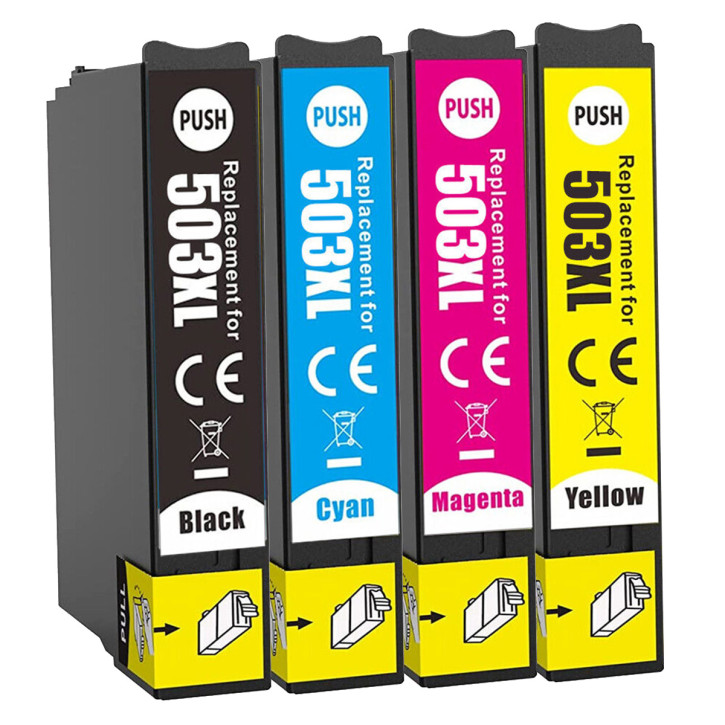 Multipack Drucker-Patronen kompatibel Epson (503XL) BK+C+M+Y, Workfoce WF-2960 DWF/2965 DWF, Expressione Home XP-5200/5205