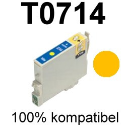 Drucker-Patrone kompatibel Epson (T071440/T0714) Yellow Epson Stylus D78/D92/D120, SX100/SX105/SX110/SX115/SX200/SX205/SX210/SX215/SX218/SX400/SX405/SX410/SX415/SX417/SX510W/SX515W/SX600FW/SX610FW, S20/S21