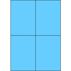 Papier-Etiketten. 105x148 mm, blau, 200 Etiketten, 50 Blatt A4 / Pack