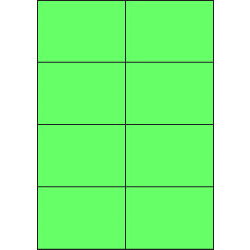 Papier-Etiketten, 105x74 mm, grün, 400 Etiketten, 50 Blatt A4 / Pack 