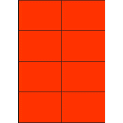 Papier-Etiketten, 105x74 mm, rot, 400 Etiketten, 50 Blatt A4 / Pack 