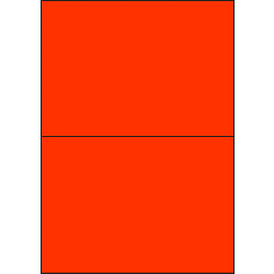 Papier-Etiketten, 210x148 mm, rot, 100 Etiketten, 50 Blatt A4 / Pack 