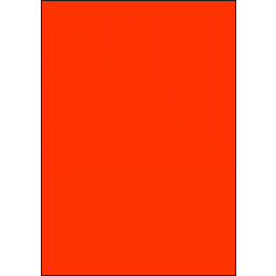 Papier-Etiketten, 210x297 mm,rot, 50 Etiketten, 50 Blatt A4 / Pack 