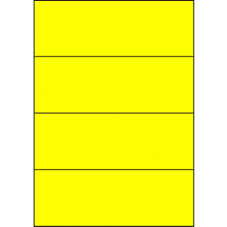 Papier-Etiketten, 210x74 mm, gelb, 200 Etiketten, 50 Blatt A4 / Pack 