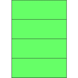 Papier-Etiketten, 210x74 mm, grün, 200 Etiketten, 50 Blatt A4 / Pack