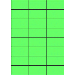 Papier-Etiketten, 70x37 mm, grün, 1200 Etiketten, 50 Blatt A4 / Pack 