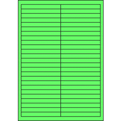 Papier-Etiketten, 97x11 mm, grün, 2500 Etiketten, 50 Blatt A4 / Pack 