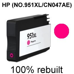 Drucker-Patrone rebuilt HP (NO.951XL/CN047AE) Magenta mit Chip OfficeJet Pro-251dw/276dw/8100e-Printer/8600/8600 E ALL IN ONE/8600 Plus/8600 Plus E ALL IN ONE/8600 Premium/8600 Premium E ALL IN ONE/8610 E ALL IN ONE/8615 E ALL IN ONE/8616 E ALL IN ONE/862