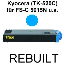 Toner-Patrone rebuilt Kyocera/Mita (TK-520C) Cyan FS-C 5015N