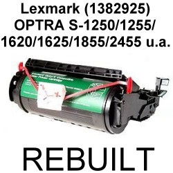 Toner-Patrone rebuilt Lexmark (1382925) Optra S-1250/1250N/1255/1255N/1255N SOL/1620/1620N/1625/1625N/1625N SOL/1650/1650N/1855/1855N/1855N SOL/2420/2420N/2450/2450N/2455/2455M/2455N
