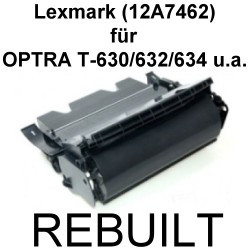 Toner-Patrone rebuilt Lexmark (12A7462) Optra T630/T630DN/T630N/T630N VE/T632/T632DTN/T632Dtnf/T632N/T632TN/T634/T634DTN/T634Dtnf/T634N/T634TN,X630MFP/X632E MFP/X632MFP/X632S MFP/X634DTE MFP/X634E MFP