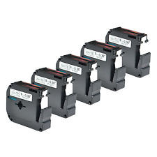5 x Schriftband kompatible Brother MK221 (M-K221) P-Touch, Schwarz auf Weiss, 9mm x 8m